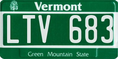 VT license plate LTV683