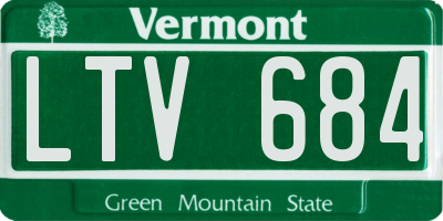 VT license plate LTV684
