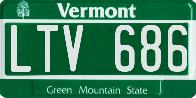 VT license plate LTV686
