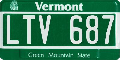 VT license plate LTV687