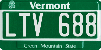 VT license plate LTV688