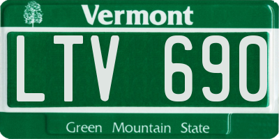 VT license plate LTV690