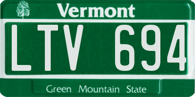 VT license plate LTV694