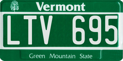 VT license plate LTV695