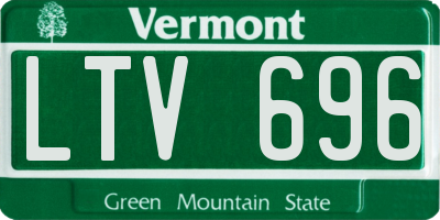 VT license plate LTV696