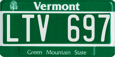 VT license plate LTV697