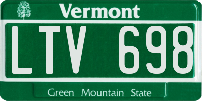 VT license plate LTV698