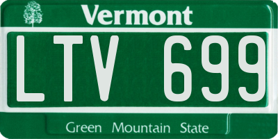 VT license plate LTV699