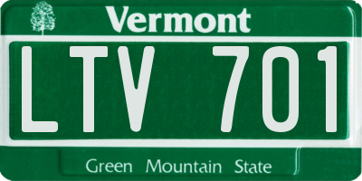 VT license plate LTV701