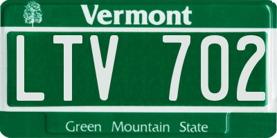 VT license plate LTV702
