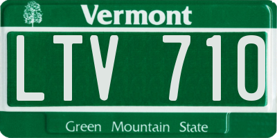 VT license plate LTV710