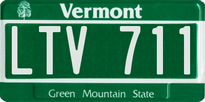 VT license plate LTV711