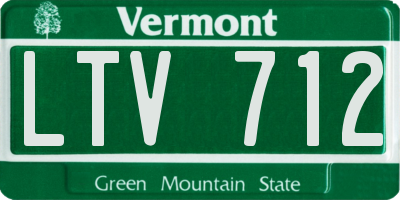 VT license plate LTV712