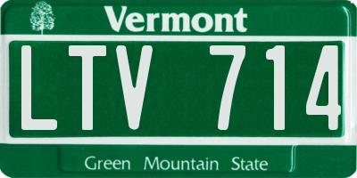 VT license plate LTV714