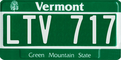 VT license plate LTV717