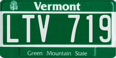 VT license plate LTV719
