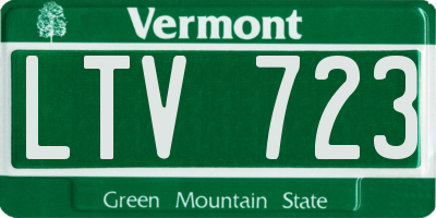 VT license plate LTV723
