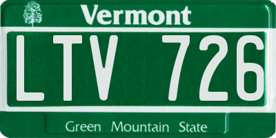 VT license plate LTV726