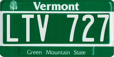 VT license plate LTV727