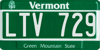 VT license plate LTV729