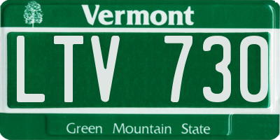 VT license plate LTV730