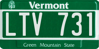 VT license plate LTV731