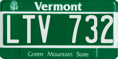 VT license plate LTV732