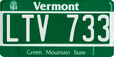VT license plate LTV733
