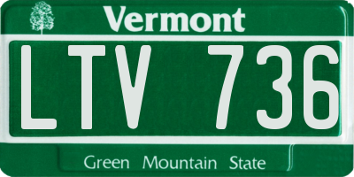 VT license plate LTV736
