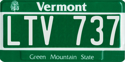 VT license plate LTV737