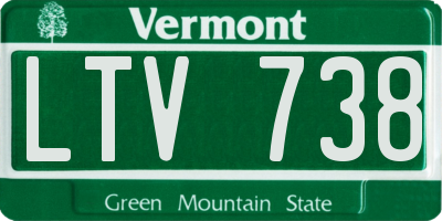 VT license plate LTV738