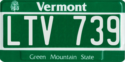VT license plate LTV739