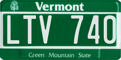 VT license plate LTV740