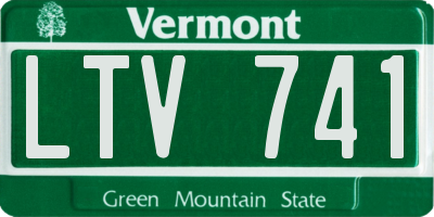 VT license plate LTV741