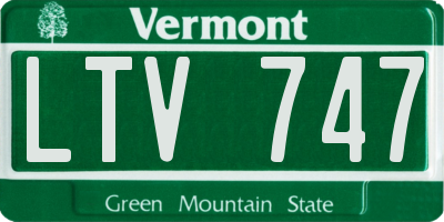 VT license plate LTV747
