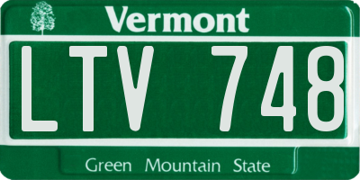 VT license plate LTV748