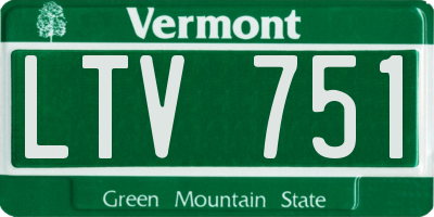 VT license plate LTV751