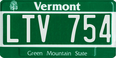 VT license plate LTV754