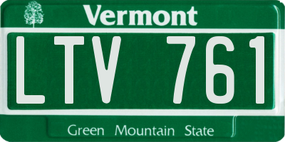 VT license plate LTV761