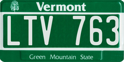 VT license plate LTV763