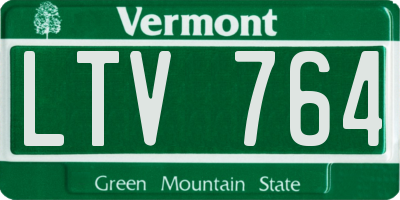 VT license plate LTV764