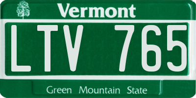 VT license plate LTV765