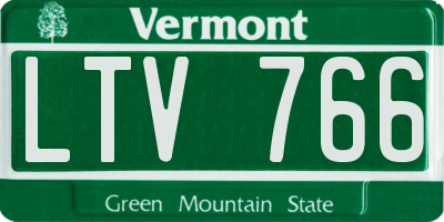 VT license plate LTV766