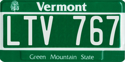 VT license plate LTV767