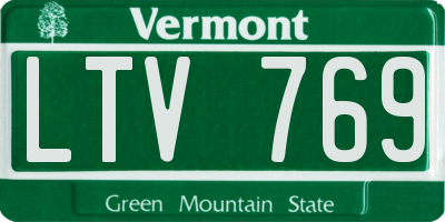 VT license plate LTV769