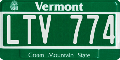 VT license plate LTV774