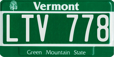 VT license plate LTV778