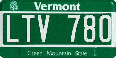 VT license plate LTV780