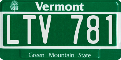 VT license plate LTV781