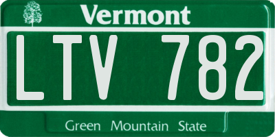 VT license plate LTV782